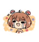 Mushroom Girl ＆ Rabbit（個別スタンプ：1）