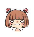 Mushroom Girl ＆ Rabbit（個別スタンプ：6）