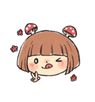 Mushroom Girl ＆ Rabbit（個別スタンプ：11）