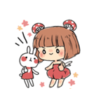 Mushroom Girl ＆ Rabbit（個別スタンプ：19）