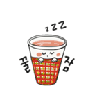 Paper Cups of Heart（個別スタンプ：21）
