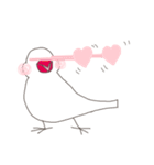 関西弁の白文鳥(LOVE）（個別スタンプ：3）