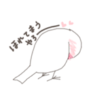 関西弁の白文鳥(LOVE）（個別スタンプ：16）