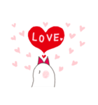 関西弁の白文鳥(LOVE）（個別スタンプ：40）