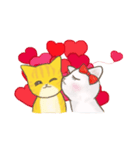 lovely cat couple（個別スタンプ：3）