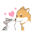 Cats and dogs fall in love（個別スタンプ：2）