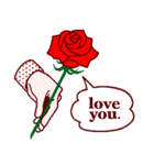 愛してる/大好き/好き/ラブラブ/花/薔薇1（個別スタンプ：14）