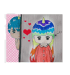 simple. colorful. Unicorn - Couples（個別スタンプ：4）