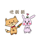 Fox and rabbit~（個別スタンプ：22）