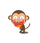 Ling Aromdee : Happy monkey dukdik（個別スタンプ：1）