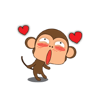 Ling Aromdee : Happy monkey dukdik（個別スタンプ：10）