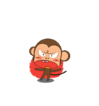 Ling Aromdee : Happy monkey dukdik（個別スタンプ：19）