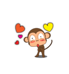 Ling Aromdee : Happy monkey dukdik（個別スタンプ：22）