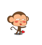 Ling Aromdee : Happy monkey dukdik（個別スタンプ：23）