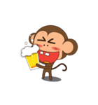 Ling Aromdee : Happy monkey dukdik（個別スタンプ：24）
