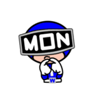 週連者 月曜Blue（個別スタンプ：19）
