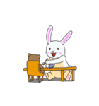 うさちゃんとクマ（個別スタンプ：4）