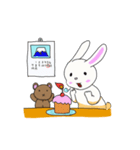 うさちゃんとクマ（個別スタンプ：8）