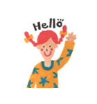 A happy little girl（個別スタンプ：1）