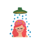A happy little girl（個別スタンプ：2）