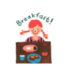 A happy little girl（個別スタンプ：3）