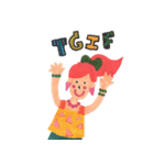 A happy little girl（個別スタンプ：5）