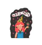 A happy little girl（個別スタンプ：6）