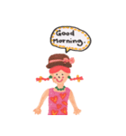 A happy little girl（個別スタンプ：7）