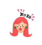 A happy little girl（個別スタンプ：8）