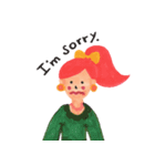 A happy little girl（個別スタンプ：9）