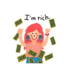 A happy little girl（個別スタンプ：10）