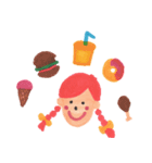 A happy little girl（個別スタンプ：11）