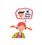 A happy little girl（個別スタンプ：12）