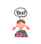 A happy little girl（個別スタンプ：14）