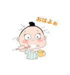 お団子ヘアのおもろい女の子（個別スタンプ：1）