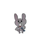ダンベルうさぎ（個別スタンプ：4）