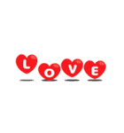 LOVE LOVE ハートスタンプ（個別スタンプ：3）