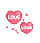 LOVE LOVE ハートスタンプ（個別スタンプ：4）