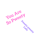 me-aww text（個別スタンプ：3）
