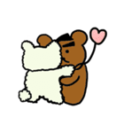 Love Diary:Coffee Bear＆Cotton Candy Bear（個別スタンプ：1）