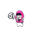 I am 030 pink girl.（個別スタンプ：1）