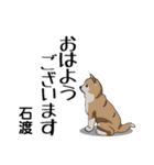 石渡さんが使う可愛い子犬の名前スタンプ（個別スタンプ：17）