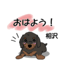 相沢さんが使う可愛い子犬の名前スタンプ（個別スタンプ：18）