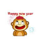 Happy new year Monkeys_animate_2（個別スタンプ：1）