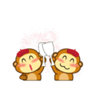 Happy new year Monkeys_animate_2（個別スタンプ：22）