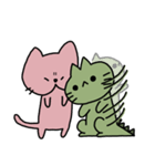 double green's cat ＆ double red's cat<3（個別スタンプ：18）