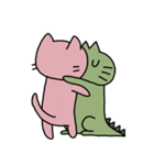 double green's cat ＆ double red's cat<3（個別スタンプ：19）