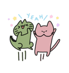 double green's cat ＆ double red's cat<3（個別スタンプ：22）