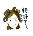 QQ Topknot Girl（個別スタンプ：30）