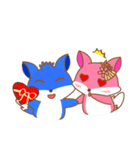 Fox sticker (Valentine's Day)（個別スタンプ：3）